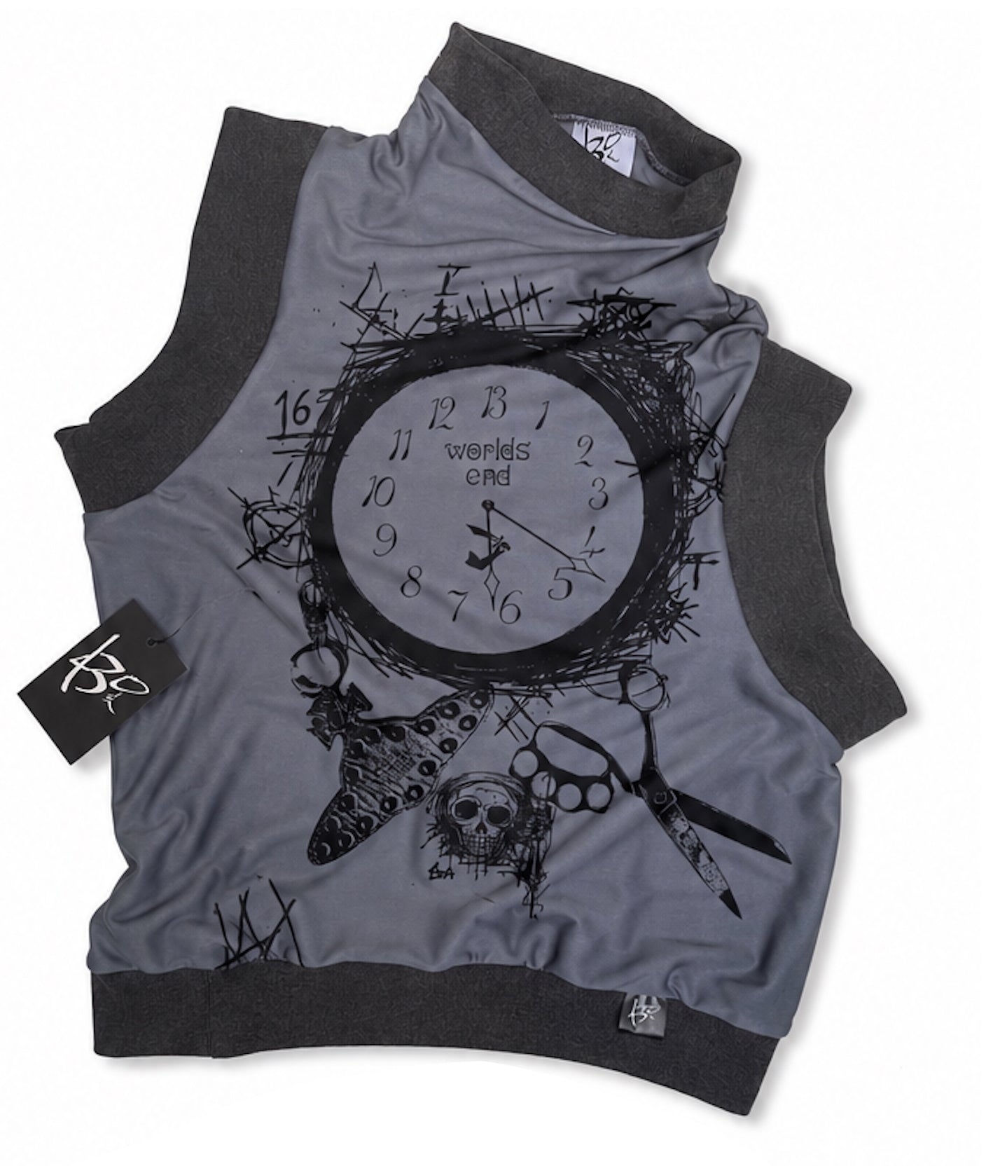 Slum Gentry 167 Asymmetric Funnel-Neck T-Shirt
