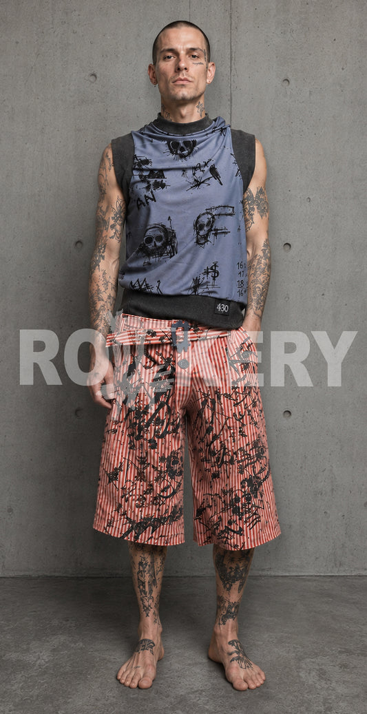 Slum Gentry 167 Asymmetric Funnel-Neck T-Shirt